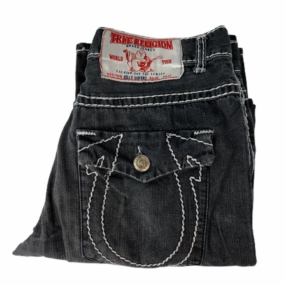 True Religion Billy Super T Black Wash